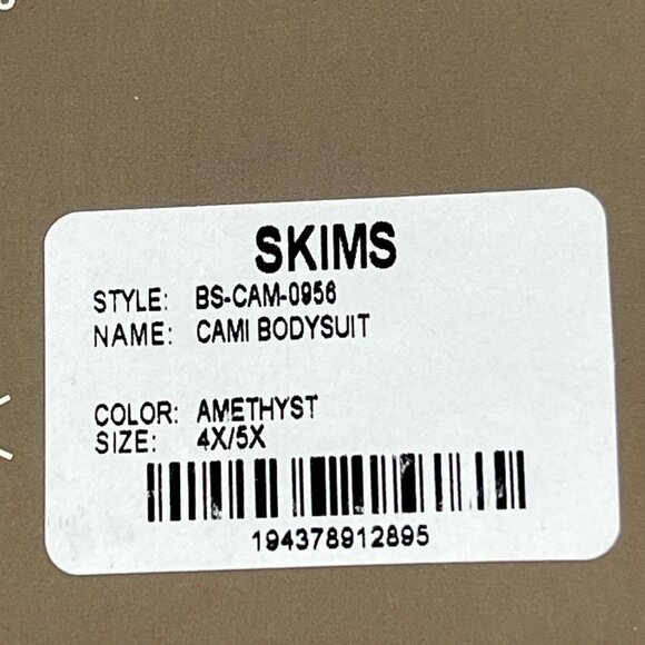 SKIMS Essential Cami Bodysuit Amethyst 4X/5X - Picture 8 of 11